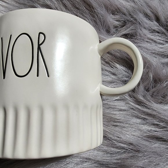 Rae Dunn by Magenta SAVOR wider mug with ridged bottom - Picture 6 of 8